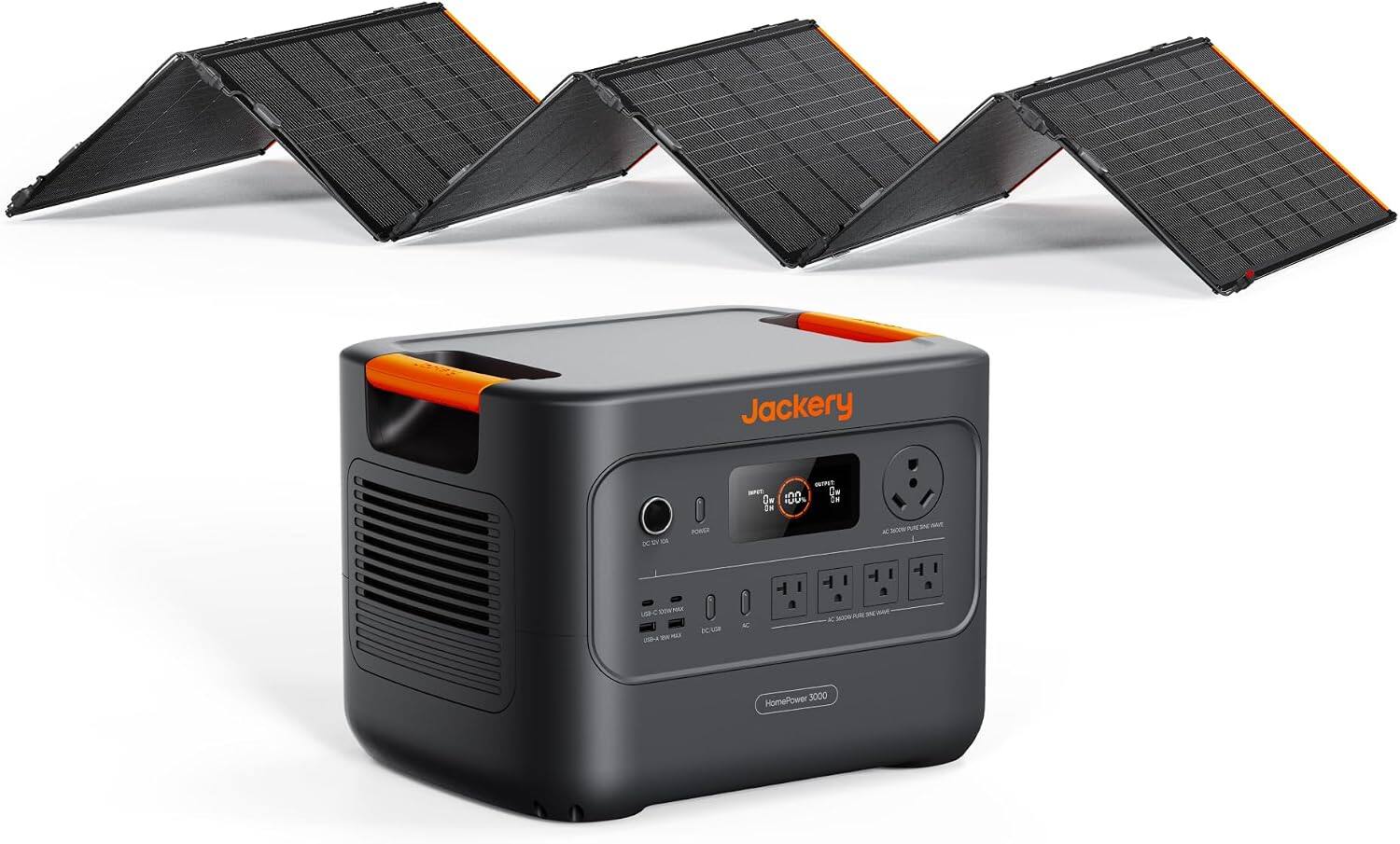 Jackery OUTALE INPIT: 100% ON CH POWER All 20000 00 D C CON MM with LICE WHE MK 3600W ec/con 10 - HomePower 3000