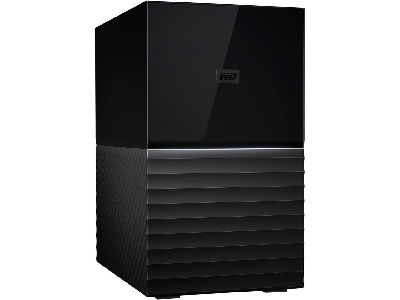 Front. Western Digital - WD 20TB My Book Duo Desktop RAID External Hard Drive 256-Bit AES Encryption - USB 3.2 Gen1 (WDBFBE0200JBK-NESN) - Black.