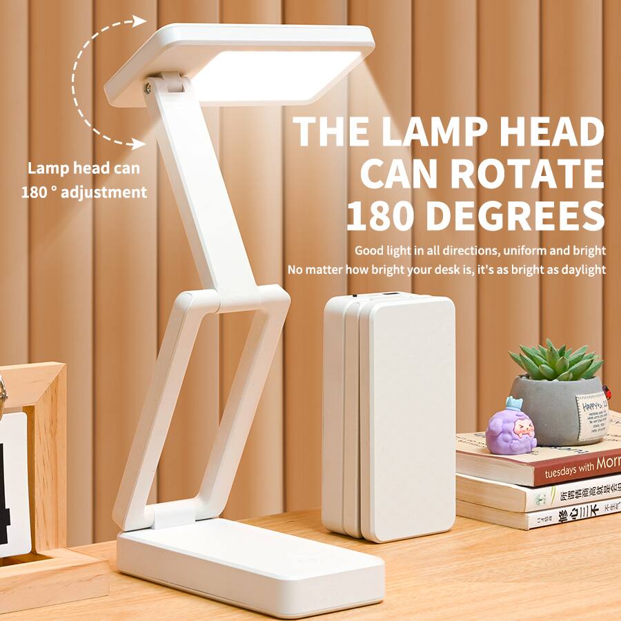 Lamp head can 180° adjustment  
THE LAMP HEAD CAN ROTATE 180 DEGREES  
Good light in all directions, uniform and bright  
No matter how bright your desk is, it's as bright as daylight  

tuesdays with Morrie