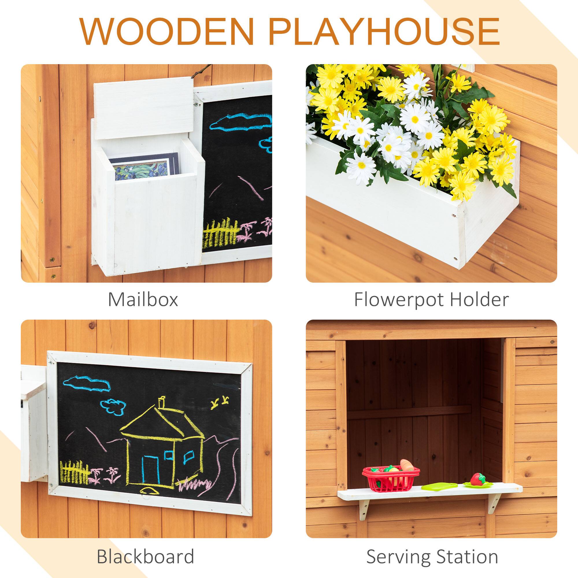 WOODEN PLAYHOUSE

Mailbox

Flowerpot Holder

Blackboard

Serving Station