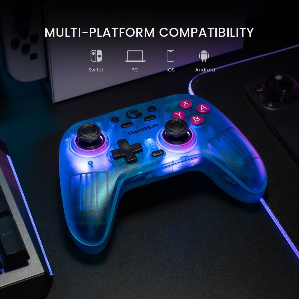 MULTI-PLATFORM COMPATIBILITY: Switch, PC, iOS, Android. GAMESIR + A, B, C, D, E, F, G, H, I, J, K, L, M, N, O, P, Q, R, S, T, U, V, W, X, Y, Z.