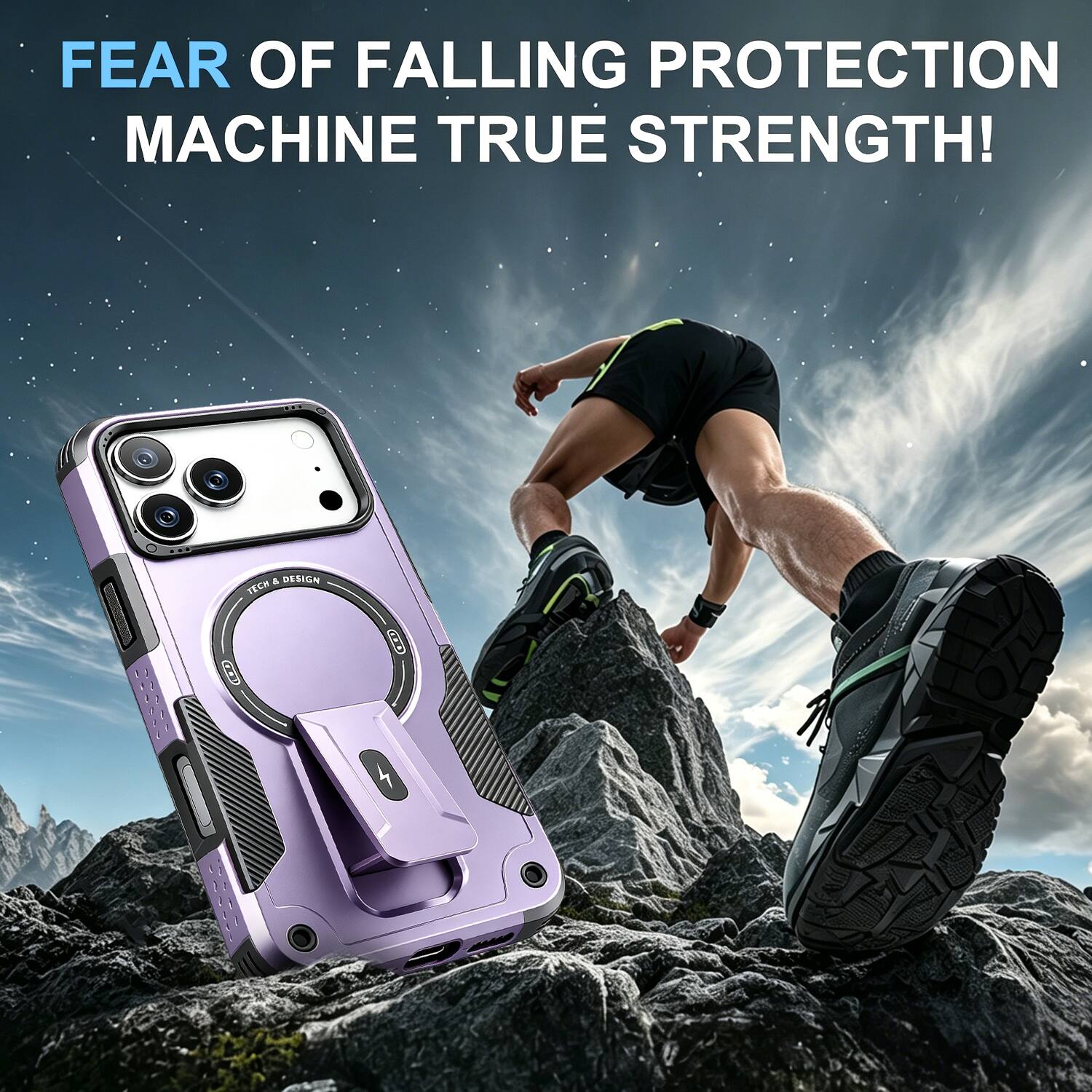 FEAR OF FALLING PROTECTION MACHINE TRUE STRENGTH!  
TECH & DESIGN