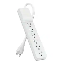 Belkin - BE106000-10 720 J 6 AC Outlets 10 ft. Cord Home/Office Surge Protector - White