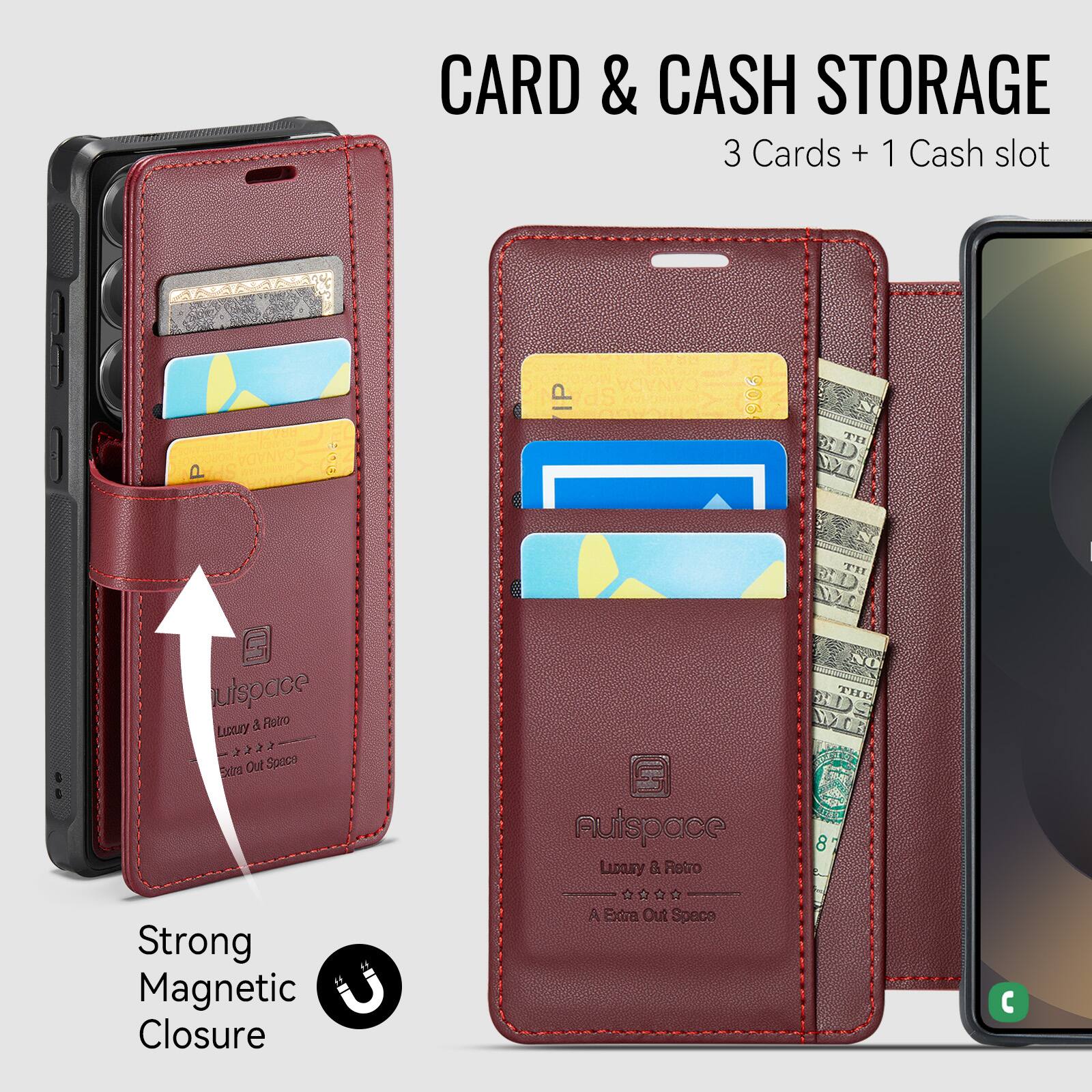 CARD & CASH STORAGE  
3 Cards + 1 Cash slot  

AANAS SHU P : IP 506 D TH W T'IT 2C | utspace De Roiro LucorY > 2 2 > - > Out Spoca Ecta THE TDS WOR Strong Magnetic Closure Autspace Lucary & Rotro 12 A A A Exttra Out Space 8  

CARD & CASH STORAGE  
3 Cards + 1 Cash slot  

Strong Magnetic Closure