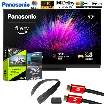 Panasonic 4K OLED ULTRAHD VISION IQ HDR10+ ADAPTIVE
Panasonic 77" fire tv
4 YR PREMIUM
4 YR CPS
DECOCGEAR
360° SOUNDSCAPE PRO
GAME MODE EXTREME
WE'VE GOT YOUR TV COVERED!
Screen damage
Cracked frame/drops
Hardware faults
BEGINNER'S GUIDE
TELEVISION HOME THEATER ESSENTIALS