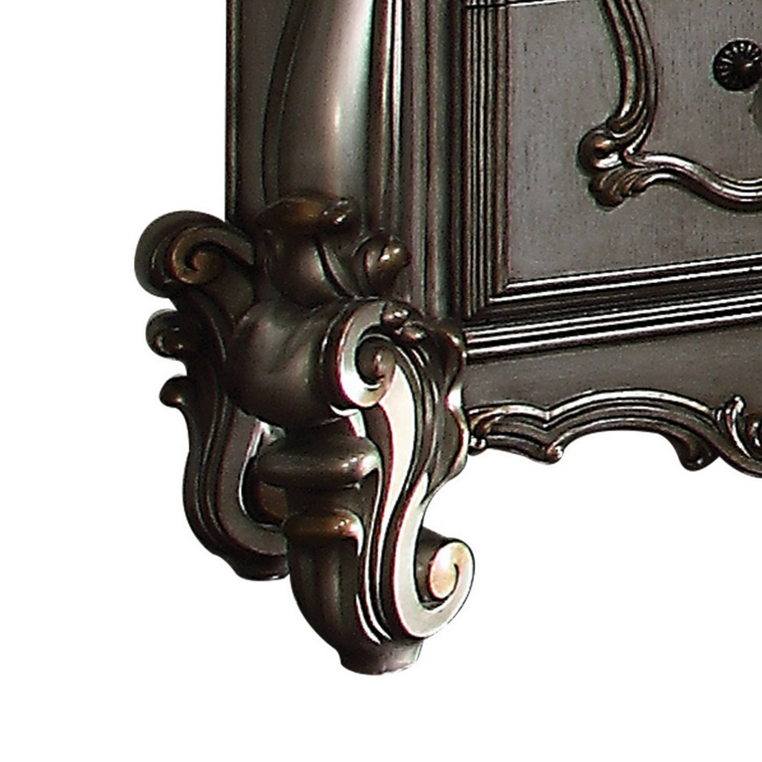 Alt View 3. Manhattan Lane - Two Drawer Nightstand With Oversized Scrolled Legs - Gray.