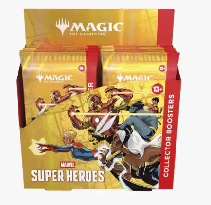 MAGIC THE GATHERING 15 CARDS 13+ 16 CARDS 13+ MAGIC THE GATHERING R 13+ BOOSTERS SUPER MARVEL HEROES COLLECTOR