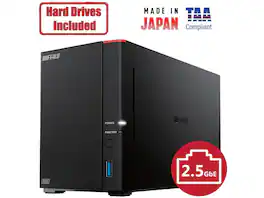 Buffalo Technology - BUFFALO LinkStation 720 2-Bay Professional Network Storage 8TB (2x4TB) with Hard Drives Included - Black