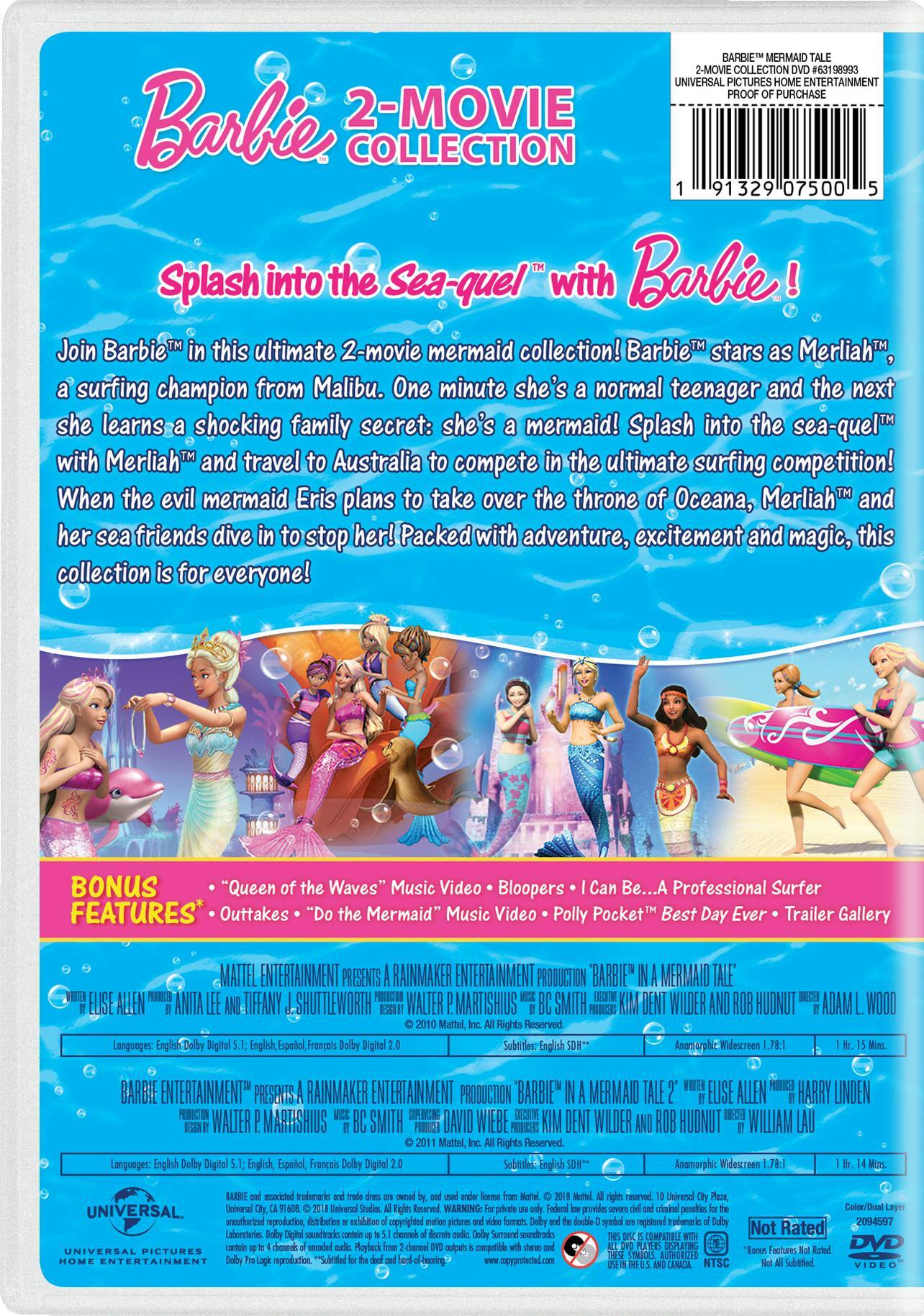 Angle. Barbie in a Mermaid Tale/Barbie in a Mermaid Tale 2 (DVD Double Feature) [DVD].