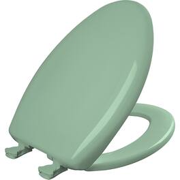 BEMIS - Elongated Plastic Toilet Seat with STA-TITE Seat Fastening System, EasyClean and WhisperClose Hinge - Sea Green