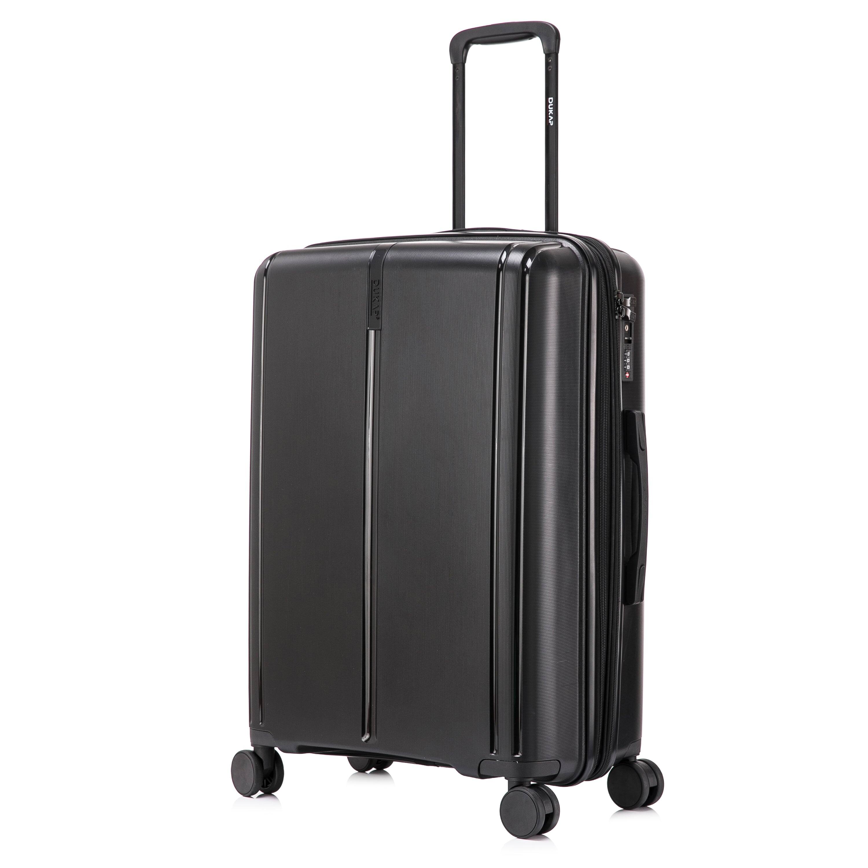 DUKAP - Airley Lightweight Hardside Spinner Luggage 24" - Black