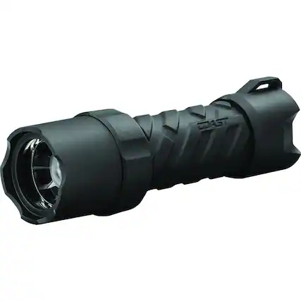 Front. Coast - Polysteel 200 320 lm Black LED Twist Flashlight AAA Battery.