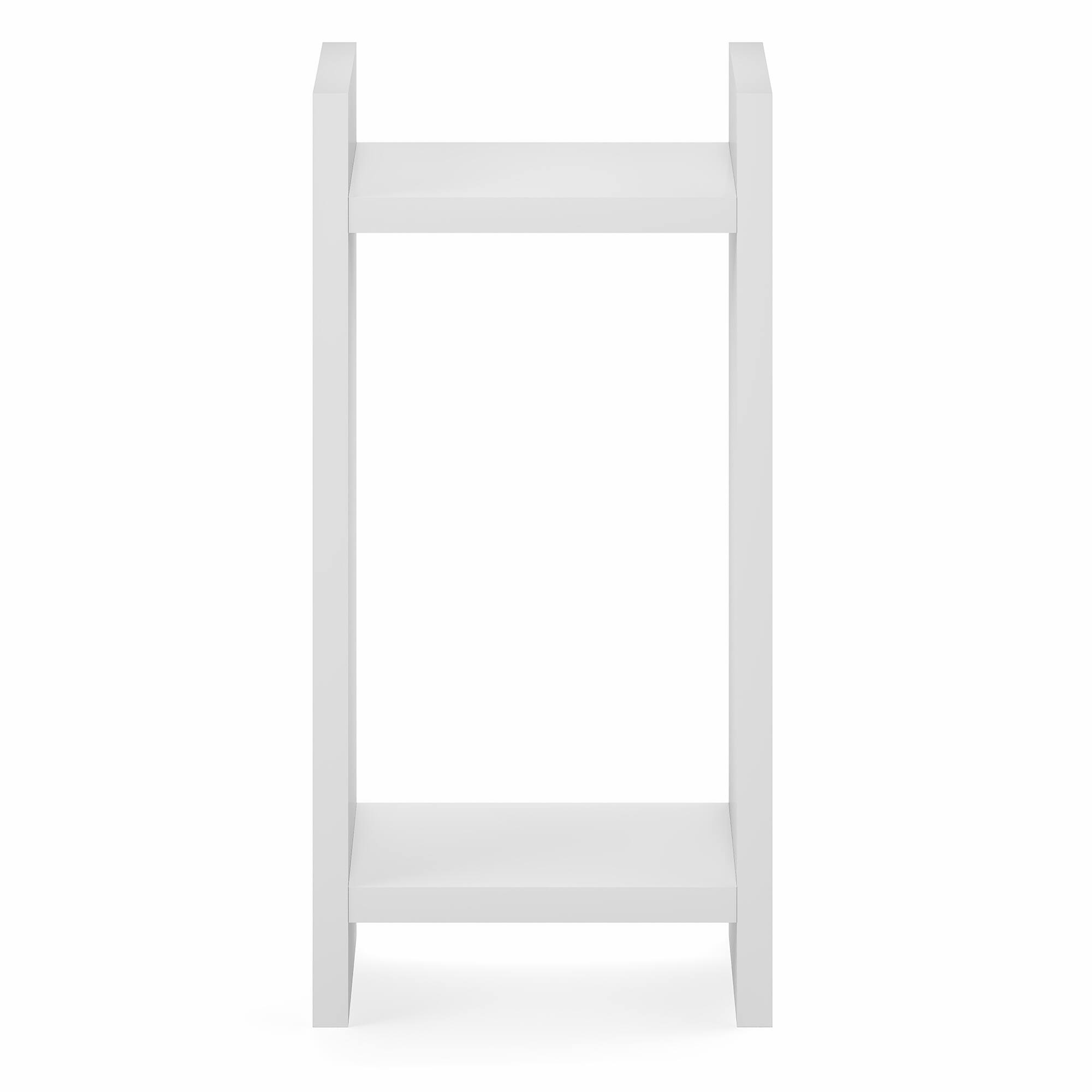 Alt View 6. Furinno - VIOLA Tall Night Stand, 2-Tier Bedside Table with Open Shelf, Side Table, End Table, with 1.2-Inch Extra Thick Frame - White.