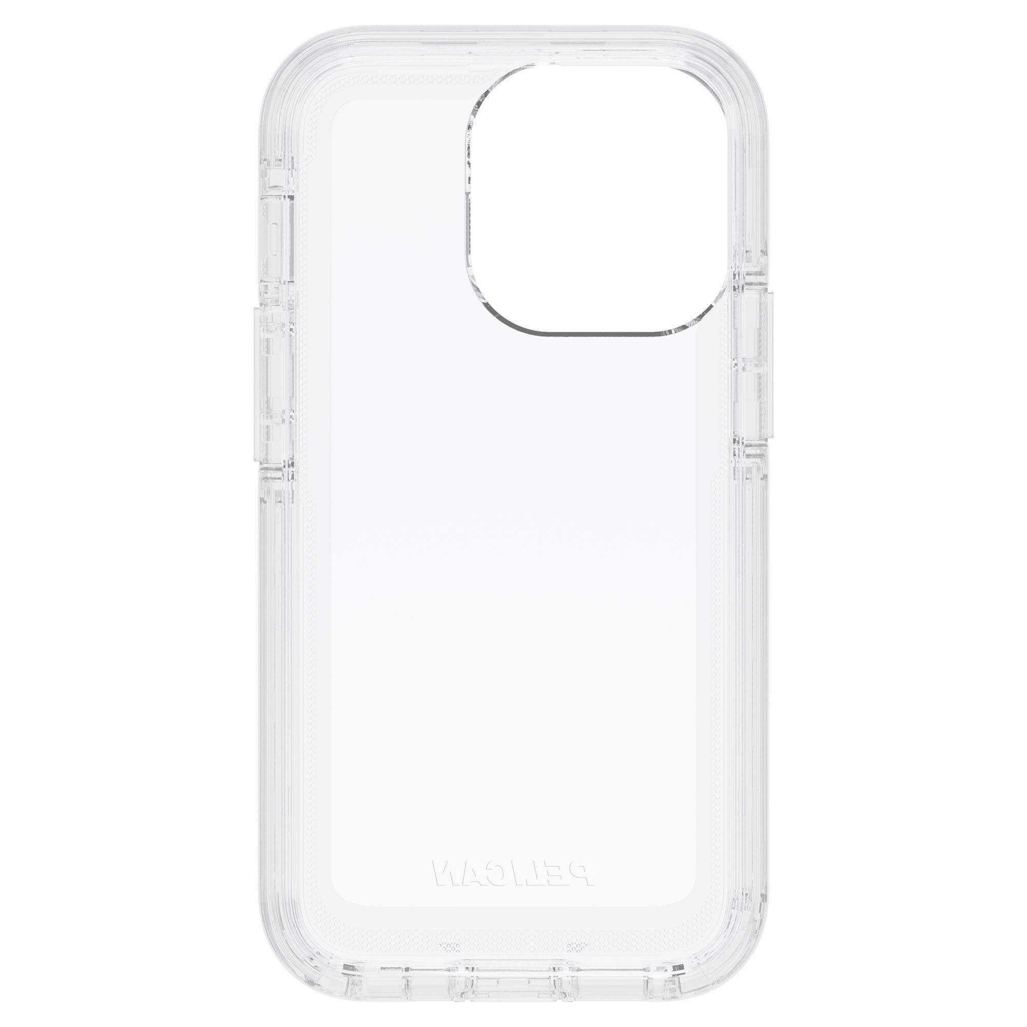 Front. Pelican - Voyager Hardshell Case w/ Antimicrobial for iPhone 13 Pro - Clear.