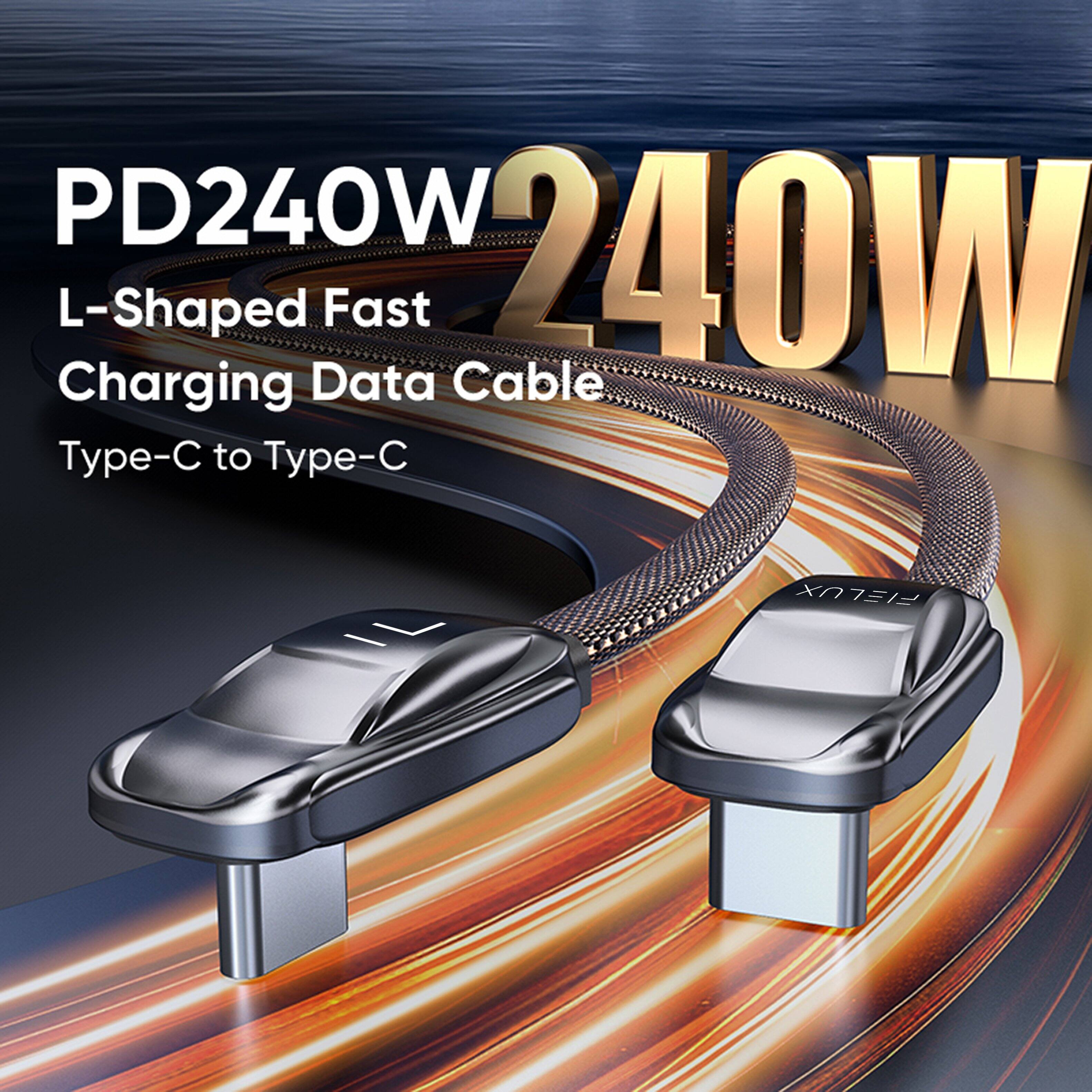 PD240W  
240W  
L-Shaped Fast Charging Data Cable  
Type-C to Type-C