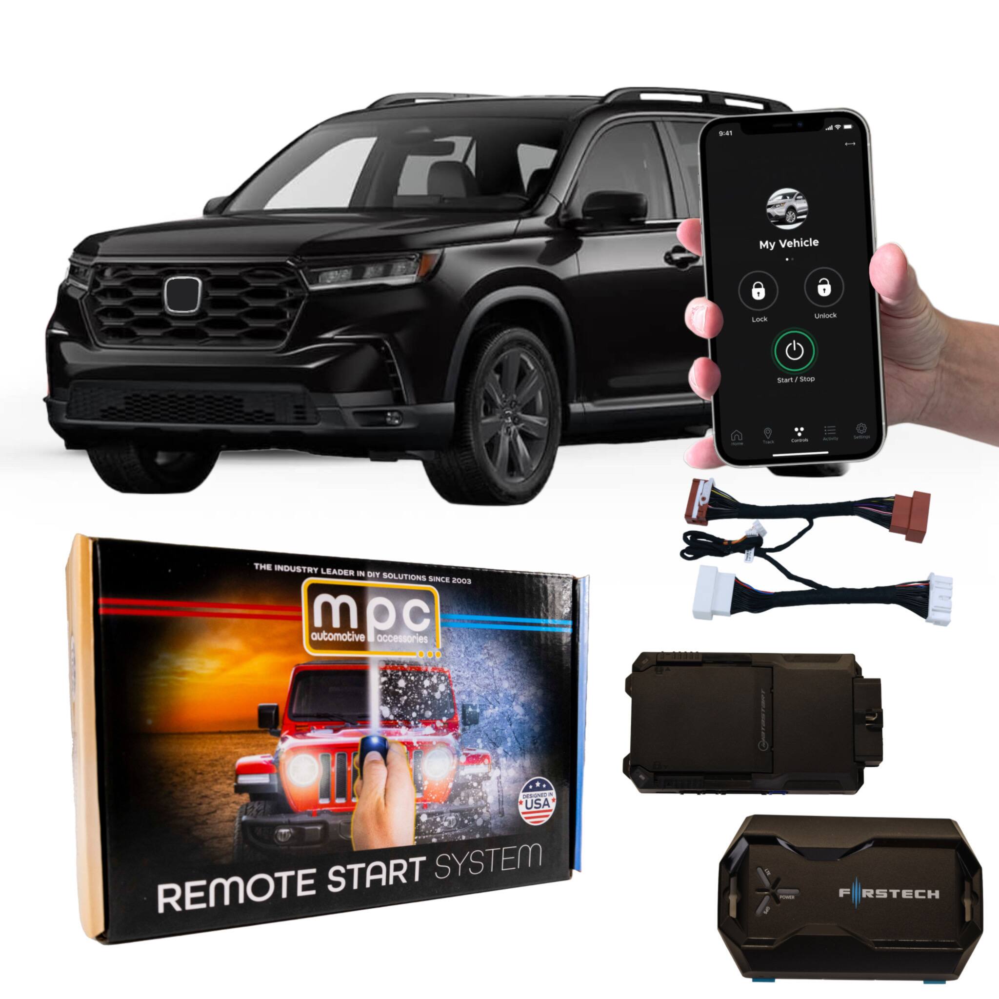 MPC - Remote Start Kit For Honda Pilot 2023-2025 | Phone App Control | Plug and Play - Black