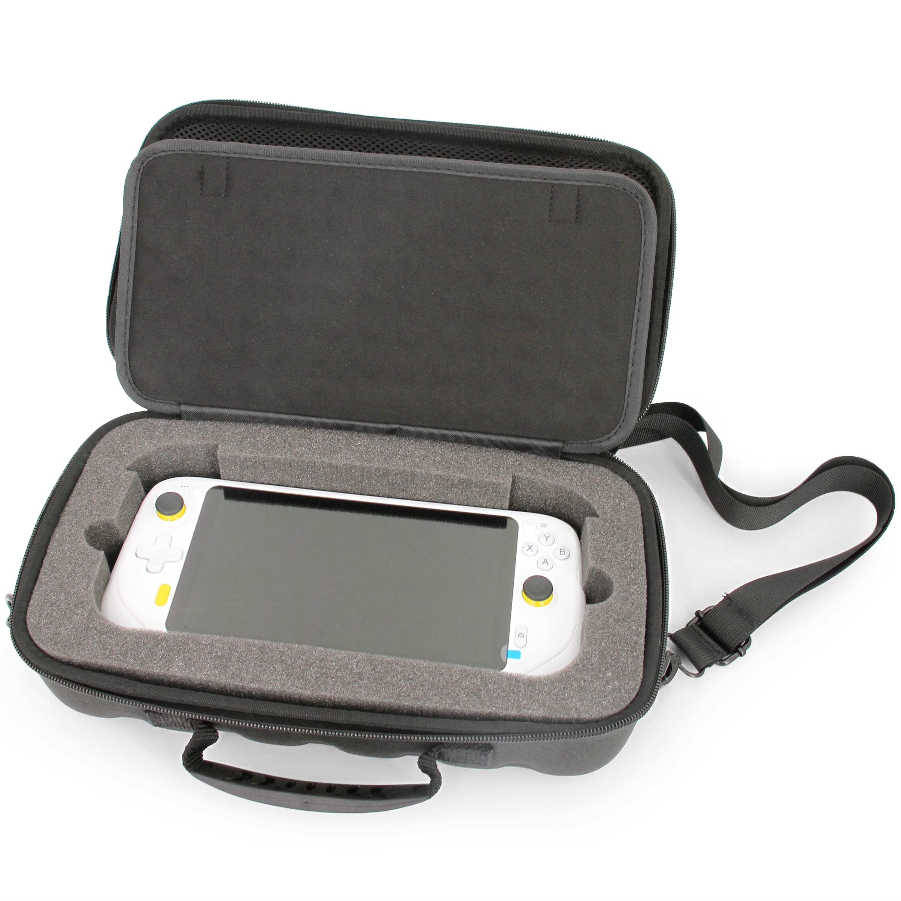 CASEMATIX - Travel Case Fits Logitech G Cloud Gaming Console with Custom Foam Protection, Accessory Storage, Hard Shell & Strap - Black