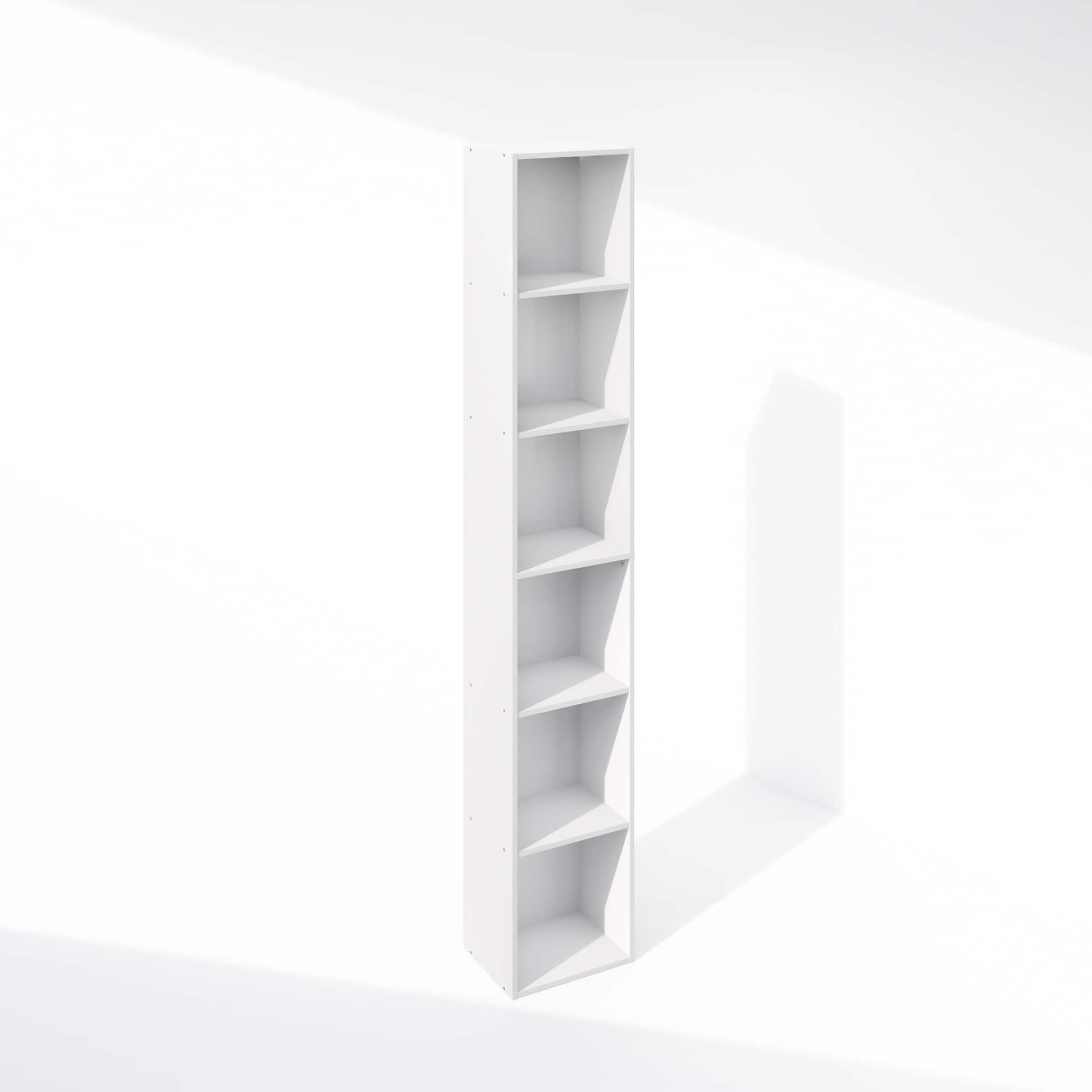 Furinno - Luder 6-Tier Multipurpose Clothing & Closet Storage Organizer Shelf - White