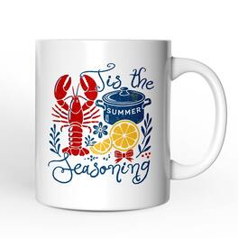 OrnamentallyYou - Crawfish Boil Season Summer Mug, Seafood Funny Retro Gift - White