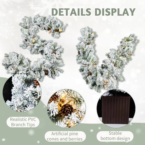 DETAILS DISPLAY

- Realistic PVC Branch Tips
- Artificial pine cones and berries
- Stable bottom design