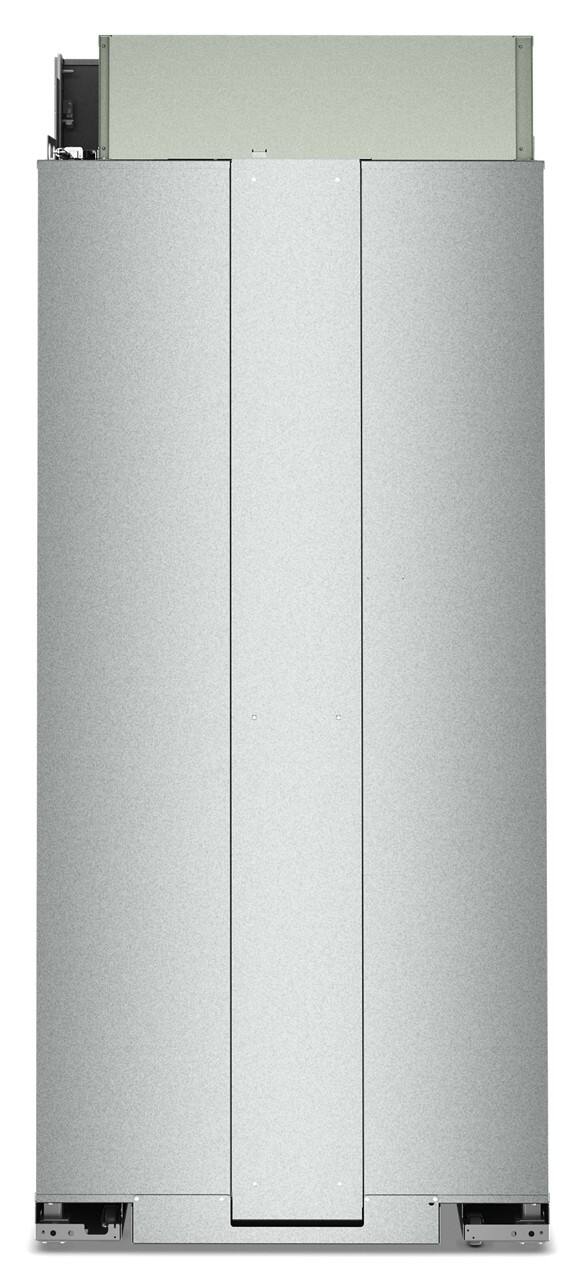 Back. KitchenAid - 20.8 Cu. Ft. Built-In Side-by-Side Refrigerator with Exterior Water and Ice Dispenser - Stainless Steel with PrintShield Finish.