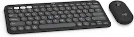 Logitech - Pebble 2 Mouse and Keyboard Combo for Mac - Tonal Graphite