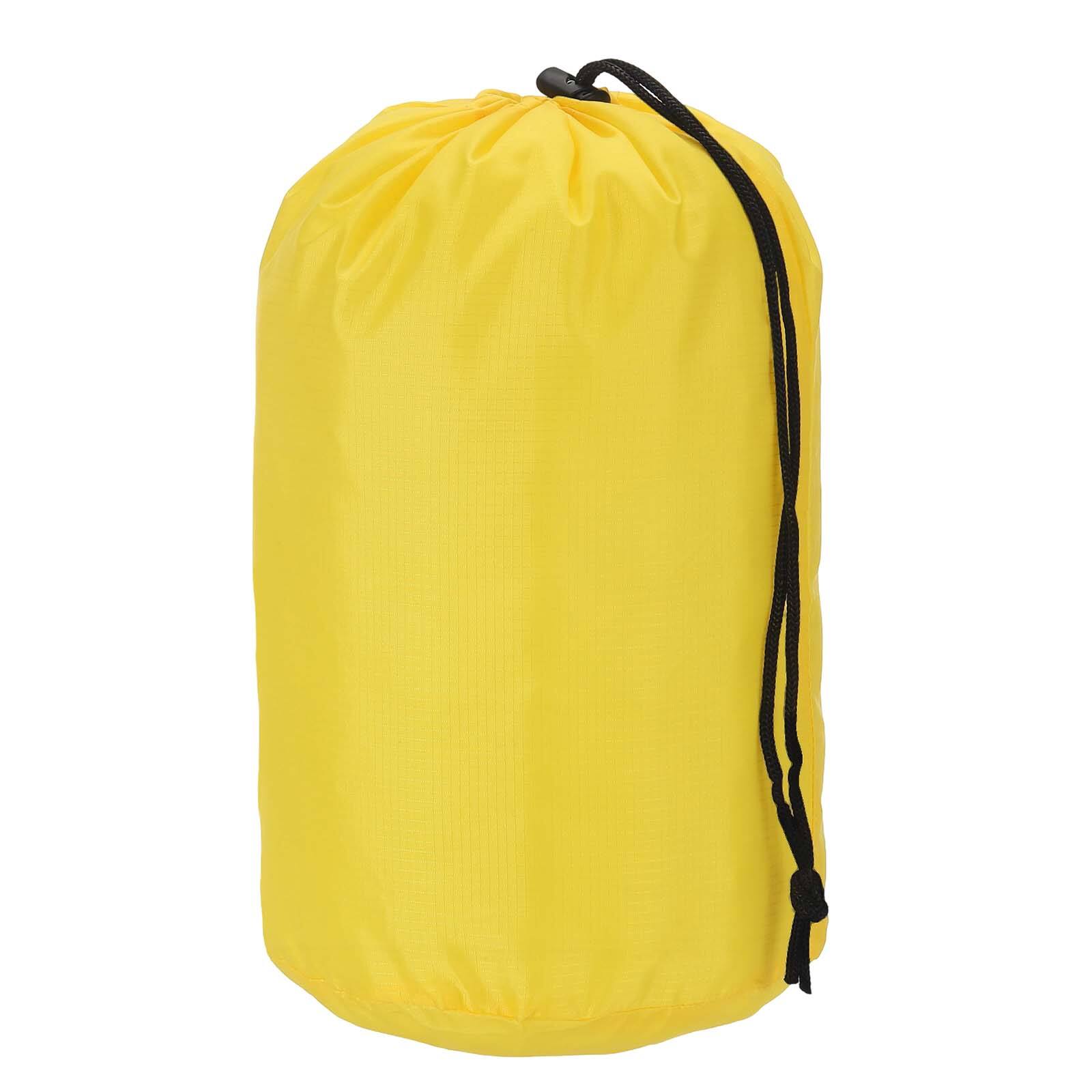 Unique Bargains - Stuff Sack, Nylon Waterproof Storage Sack, Portable Drawstring Dry Bag with Toggle, 7x13Inch, for Camping - Yellow
