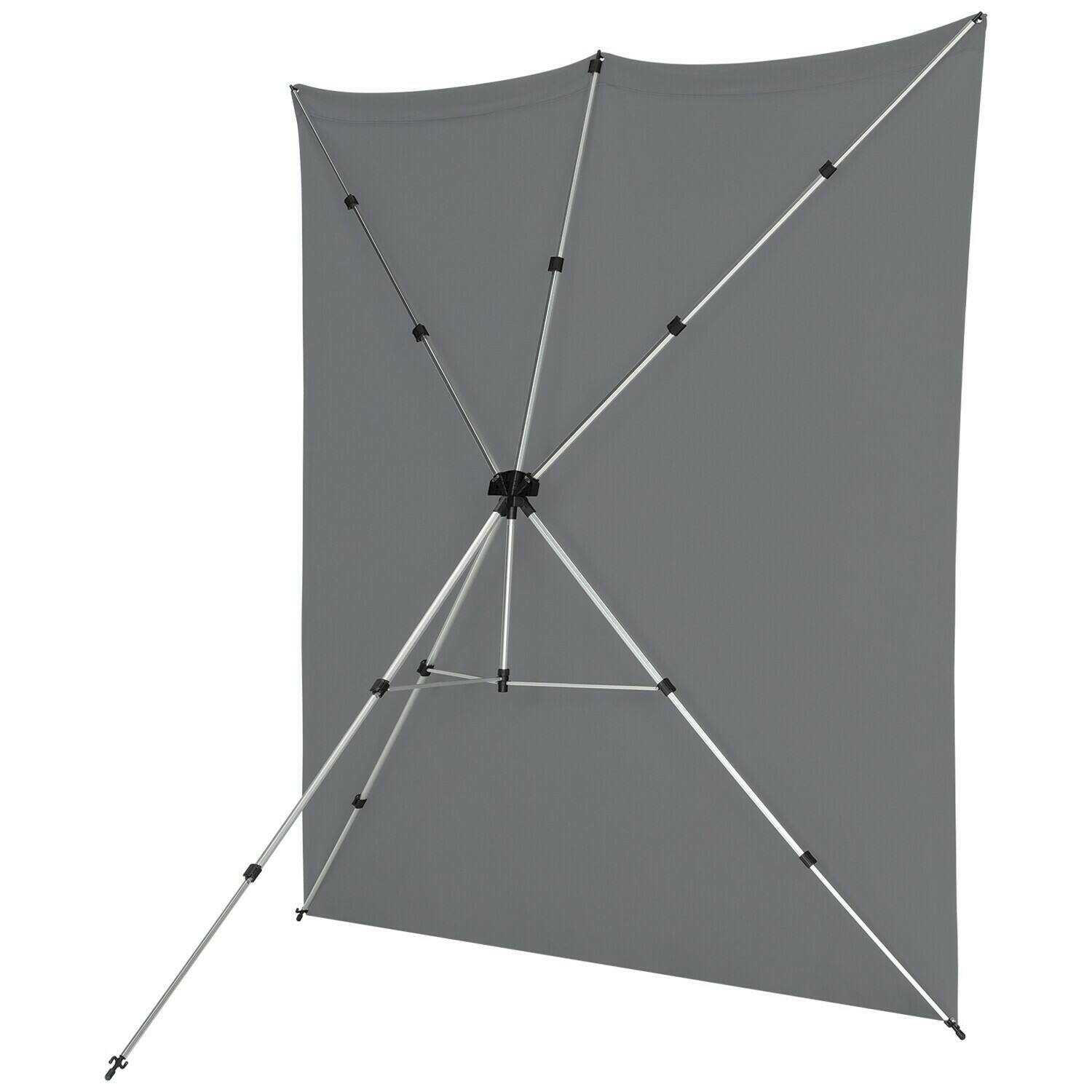 Left. Westcott - Westcott X-Drop Pro Wrinkle-Resistant 8 x 8 Feet Backdrop Kit (Neutral Gray).
