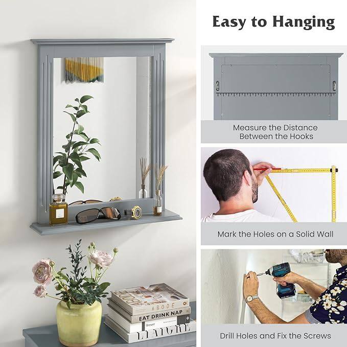 Easy to Hanging

1. Measure the Distance Between the Hooks
2. Mark the Holes on a Solid Wall
3. Drill Holes and Fix the Screws

ABODE
EAT DRINK NAP