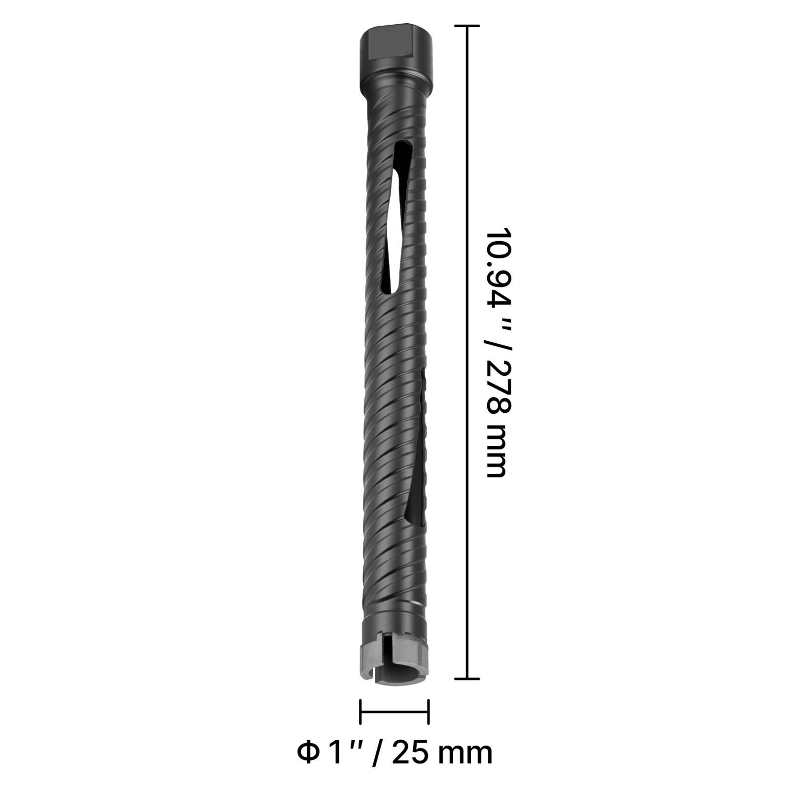 10.94" / 278 mm  
Φ 1" / 25 mm