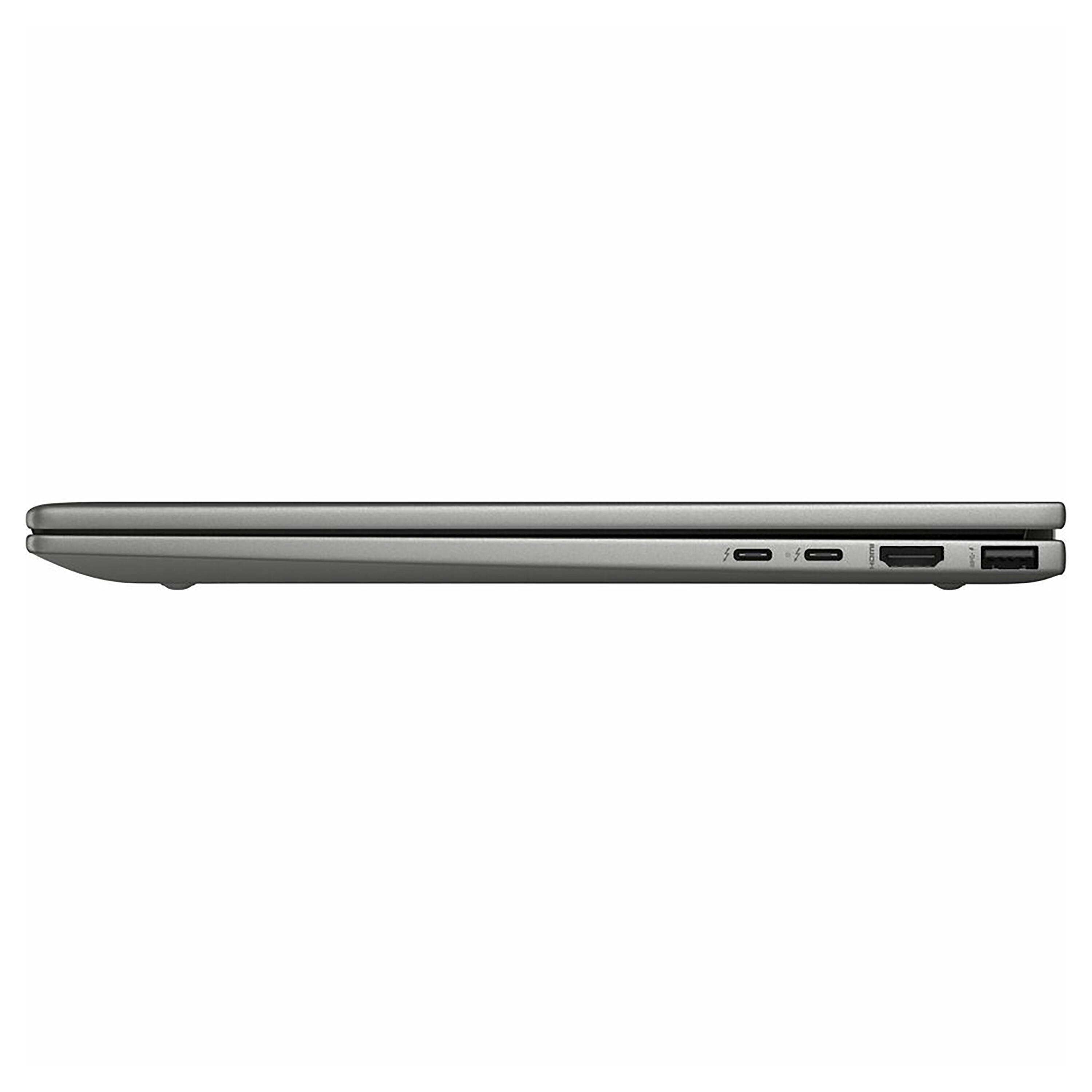 Alt View 12. HP - Envy x360 2-in-1 15.6" Touchscreen Notebook - Ultra 5-125U with 8GB Memory - 512GB SSD - Mineral Silver.