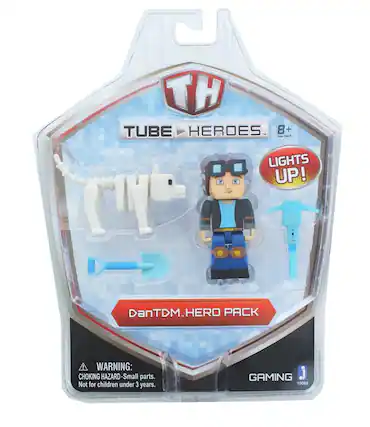 TH TUBE HEROES 8+ LIGHTS UP! - DanTDM HERO PACK
WARNING: CHOKING HAZARD - Small parts. Not for children under 3 years.
GAMING 10063
