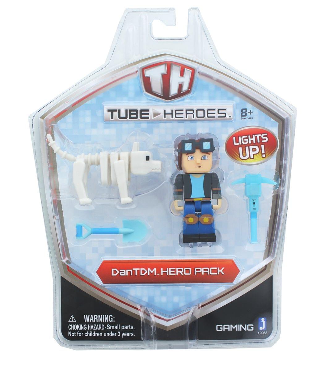 TH TUBE HEROES 8+ LIGHTS UP! - DanTDM HERO PACK  
WARNING: CHOKING HAZARD - Small parts. Not for children under 3 years.  
GAMING 10063