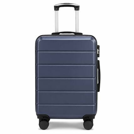 Front. LUGGEX - LUGGEX 20 Inch Carry On Luggage Airline Approved Expandable Hardside Suitcase with Spinner Wheels and TSA Lock - EX-Lite - Blue.