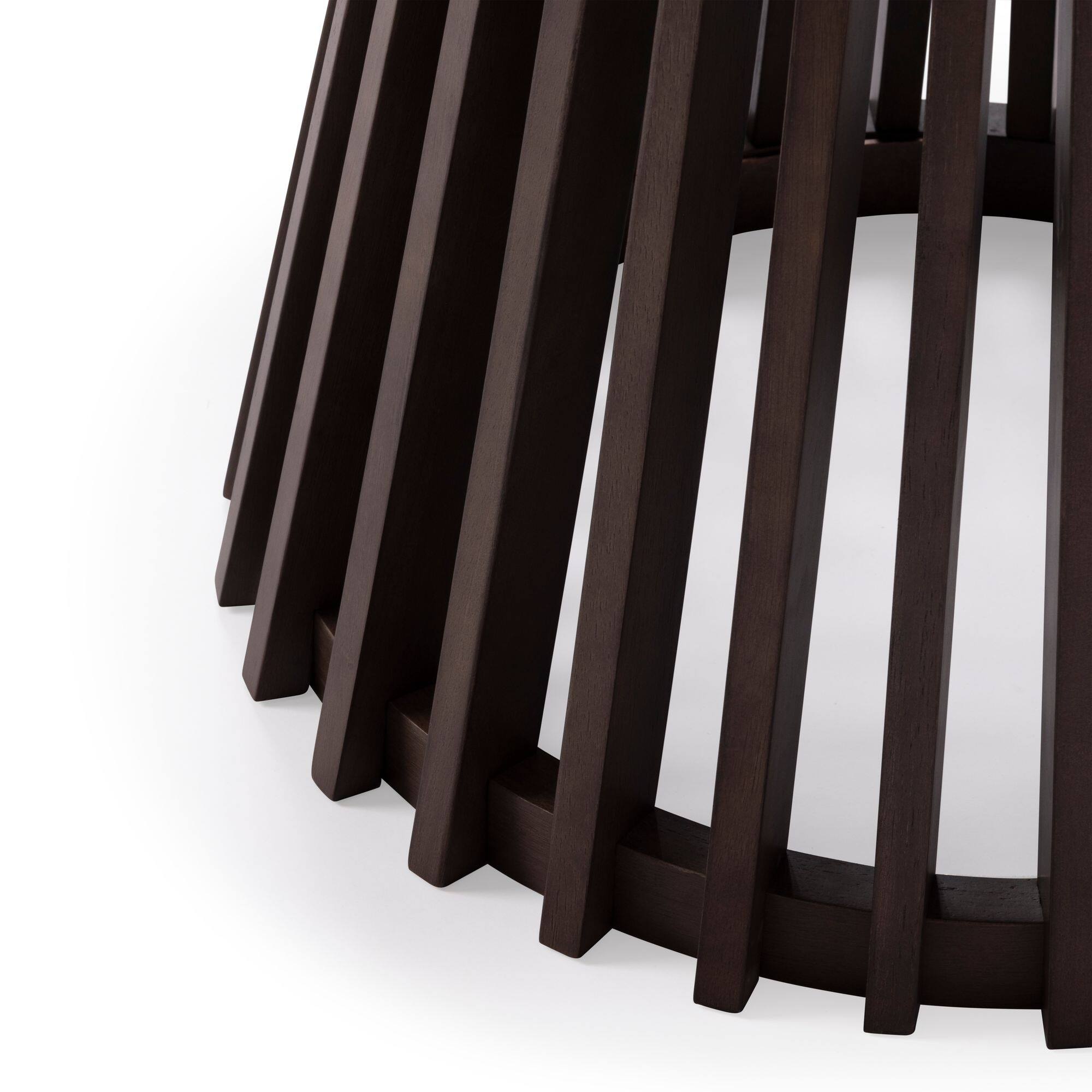 Alt View 4. Plank+Beam - Lido Round Dining Table (38in / 966mm)|| Walnut - Walnut.