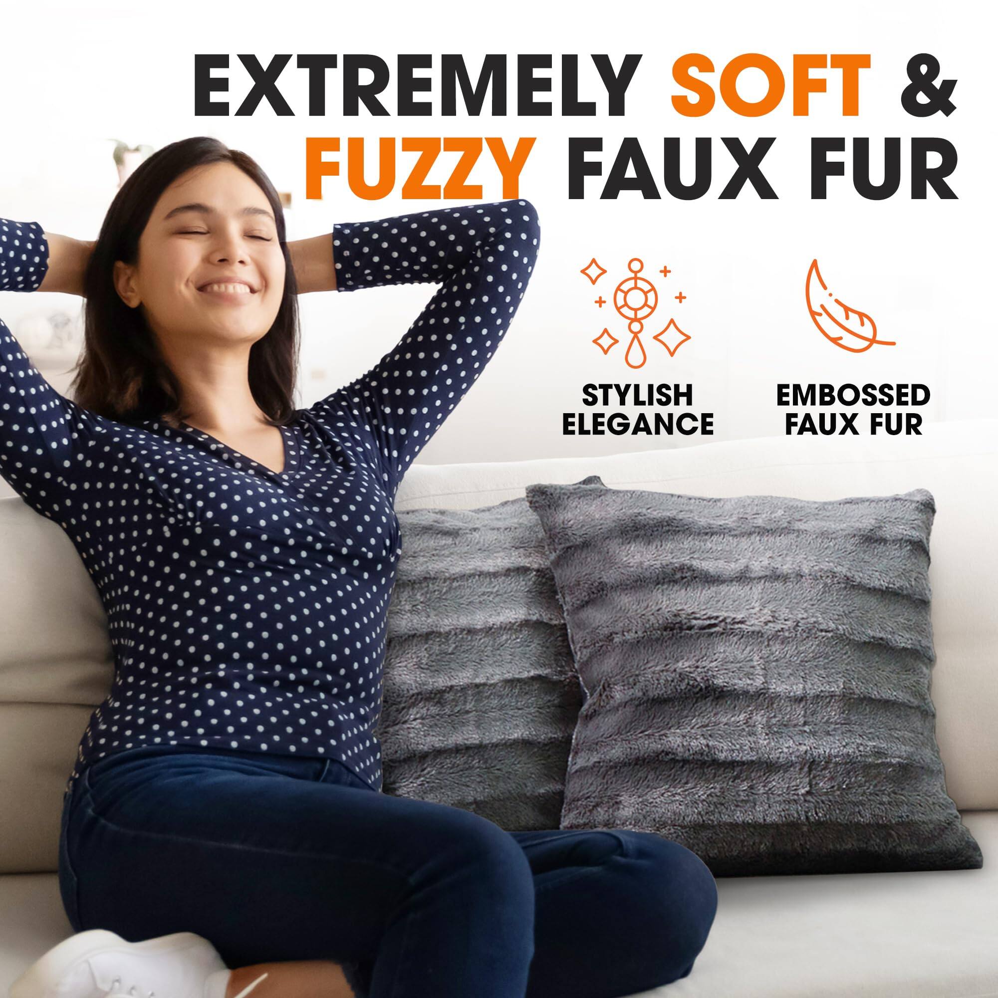 EXTREMELY SOFT & FUZZY FAUX FUR  
STYLISH EMBOSSED ELEGANCE FAUX FUR
