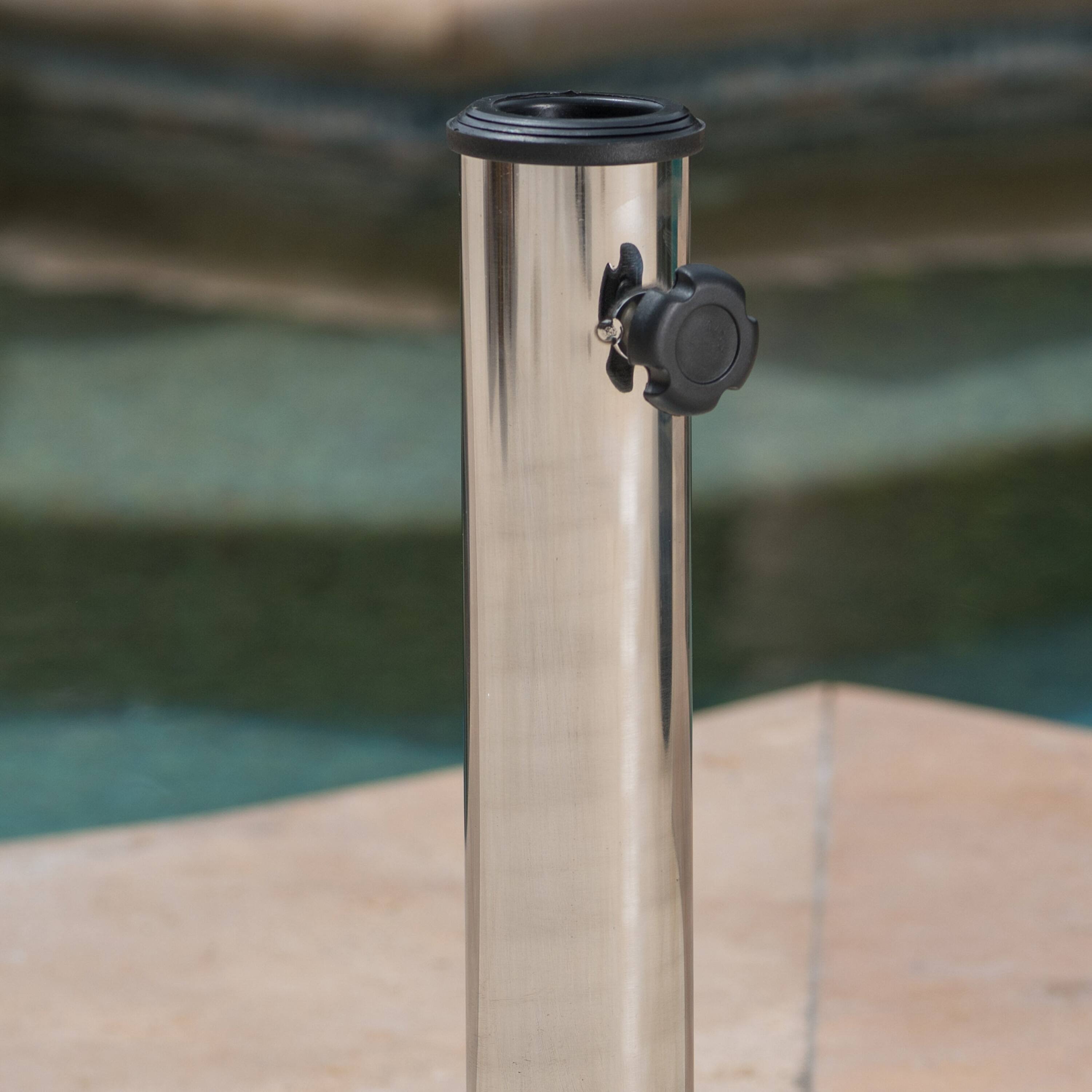 Left. Anysun - Simple Design Round High-Quality Flexible Moble Umbrella Base, Assembly Required - Black.