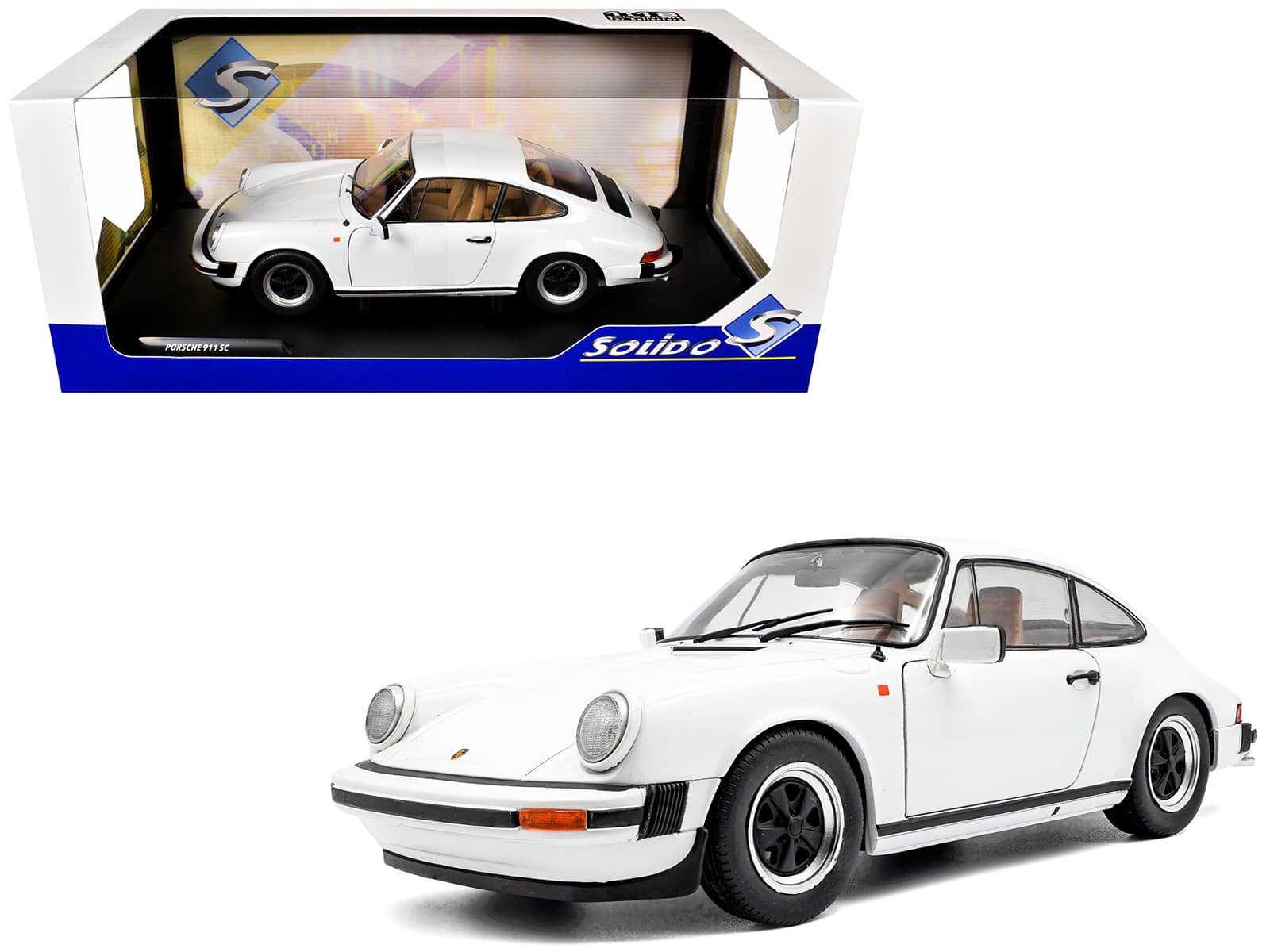 1974 Porsche 911 (930) 3.0 SC Grand Prix 1/18 Diecast Model Car by Solido - White