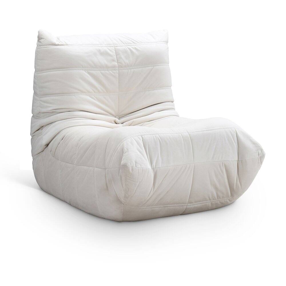 Meridian Furniture - Relax Cream Velvet Upholstered Chair - Beige