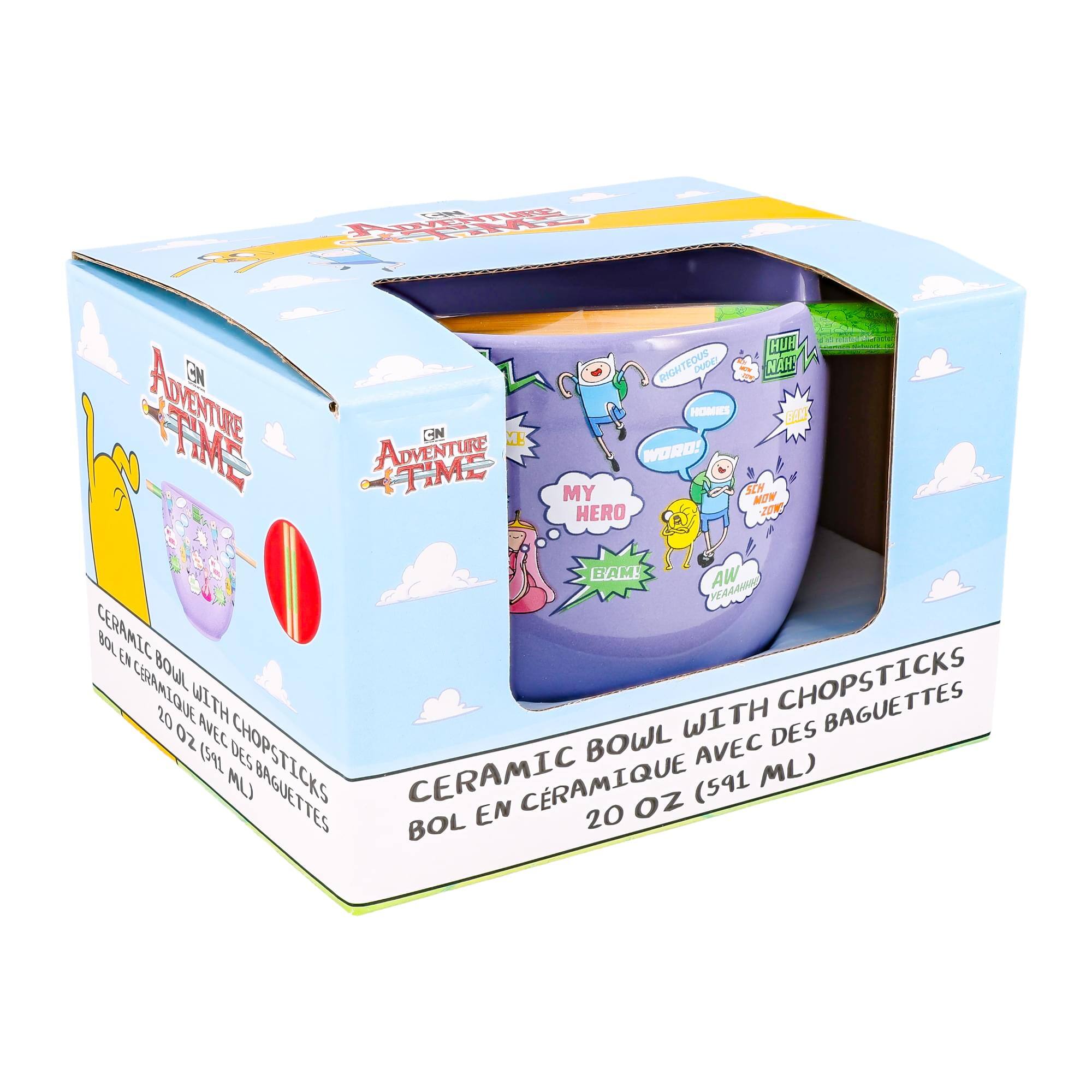 CN Adventure Time  
Ceramic Bowl with Chopsticks  
20 oz (591 ml)  

CN My Hero Academia  
Ceramic Bowl with Chopsticks  
20 oz (591 ml)  

Ceramic Bowl with Chopsticks  
20 oz (591 ml)