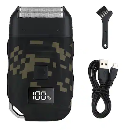 Front. Kitcheniva - Mens Rechargeable USB Electric Hair Beard Shaver Trimmer Razor Camo - Camo.