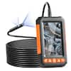 Front. VEVOR - Endoscope Camera with Light, Dual Lens Industrial Borescope, 4.3" Screen 1080P Inspection Camera, 8 + 1 Lights - Black.