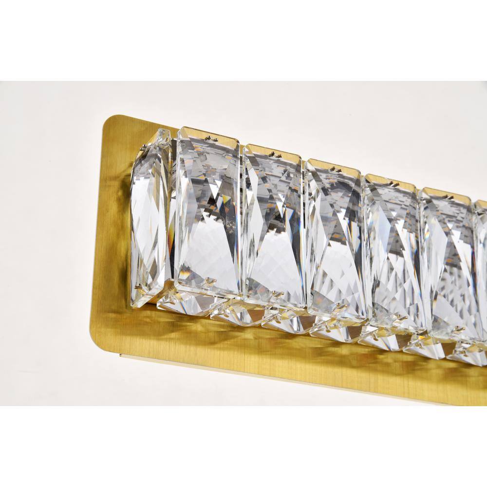 Alt View 4. Elegant Lighting - Monroe Integrated LED chip light gold Wall Sconce Clear Royal Cut Crystal - Gold.