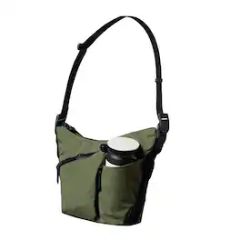 ALPAKA - Flow Satchel Mini 2L Crossbody Bag, Water Resistant Shoulder Bag, Expandable Bottle Pocket, YKK Zippers - Green Axoflux 210D