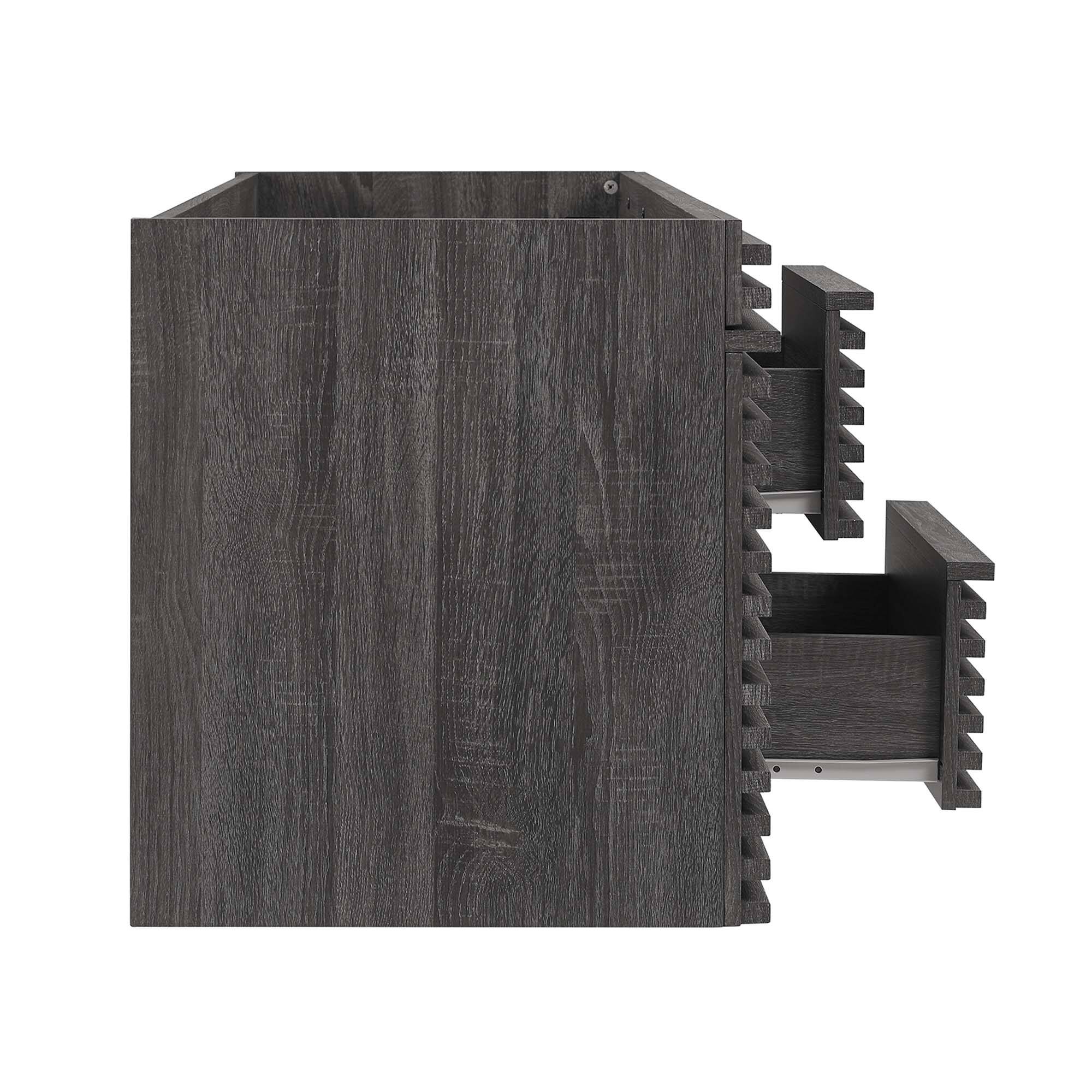Alt View 2. Modway - Render 48" Wall-Mount Bathroom Cabinet Basin Not Included by Modway - Charcoal.