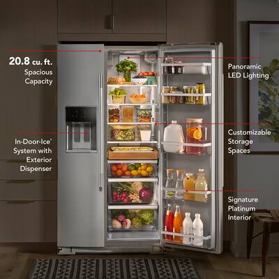 KitchenAid 20.8 Cu. Ft. Side by Side Counter Depth