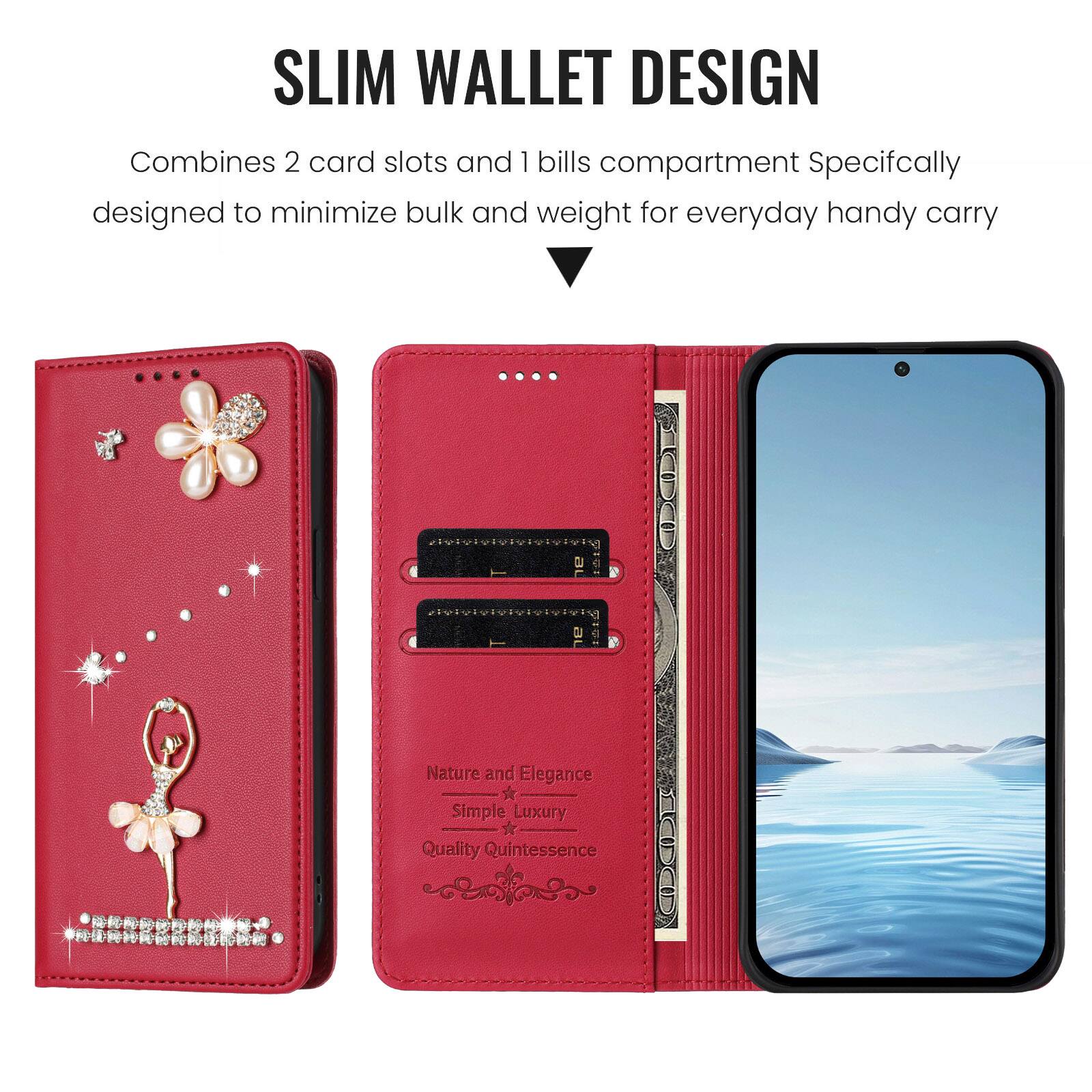 SLIM WALLET DESIGN  
Combines 2 card slots and 1 bills compartment  
Specifically designed to minimize bulk and weight for everyday handy carry  

Nature and Elegance  
Simple Luxury  
Quality Quintessence