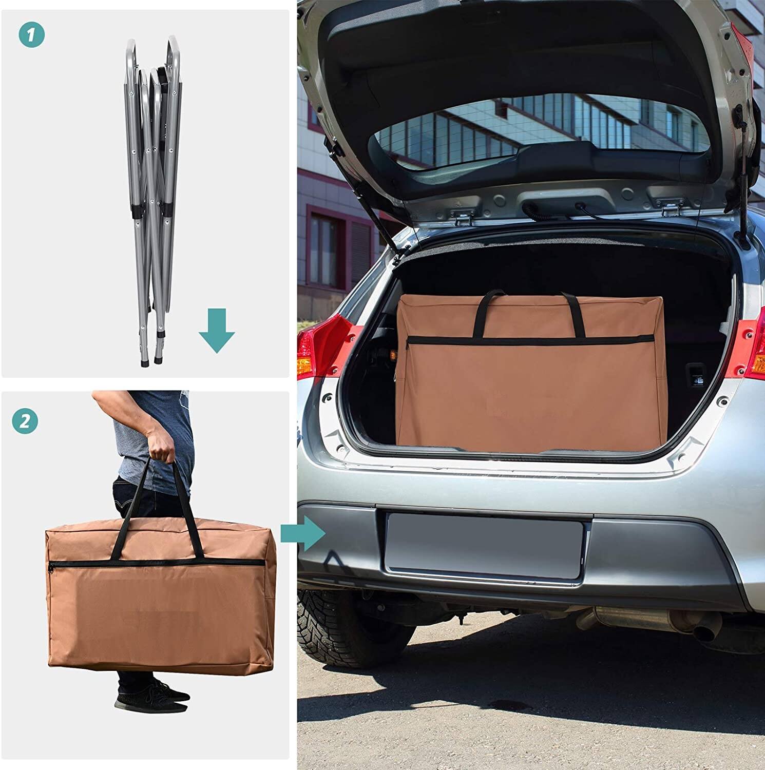 Alt View 4. Gymax - Gymax Outdoor Kitchen Foldable Grilling Stand Portable Camping Grill Table BBQ Table - Light gray.