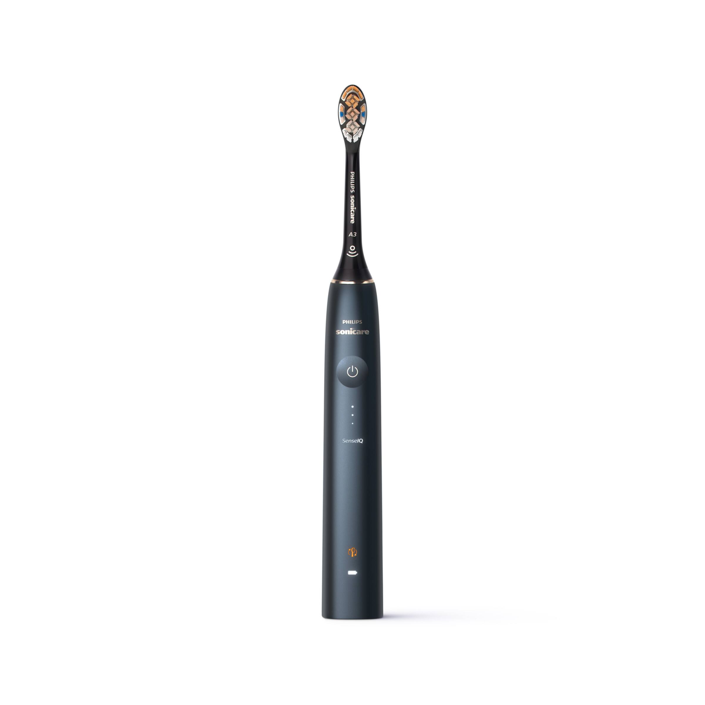 Alt View 30. Philips Sonicare - 9900 Prestige Rechargeable Electric Toothbrush with SenseIQ - Midnight.