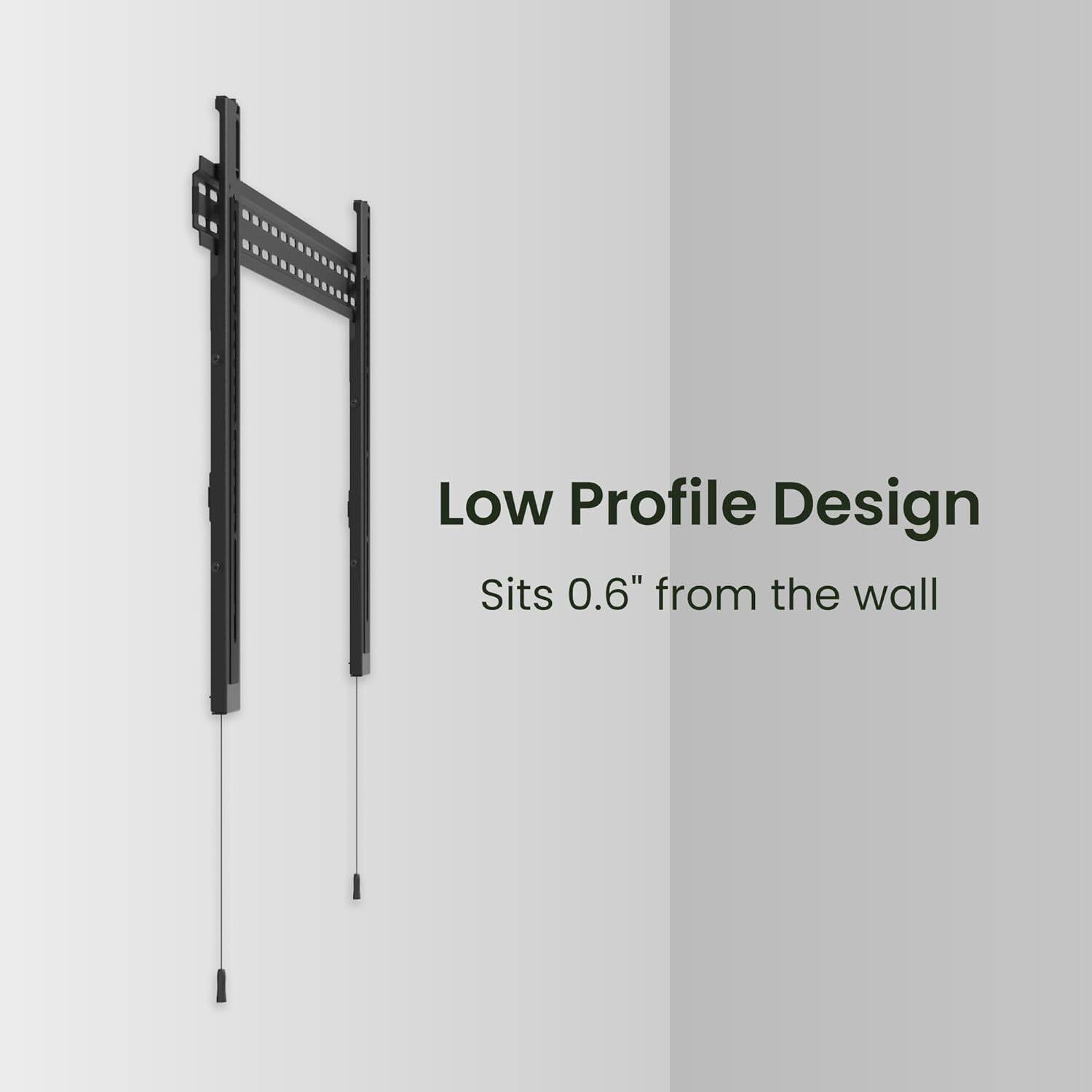 Low Profile Design  
Sits 0.6" from the wall